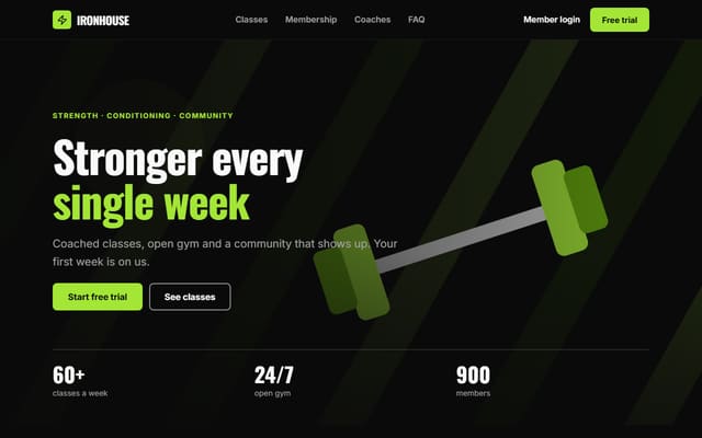 Gym & Fitness Website template preview
