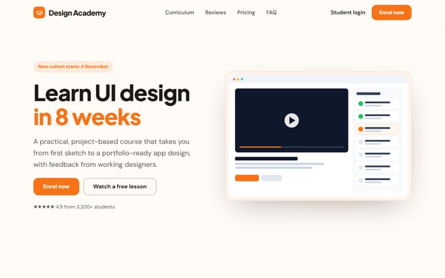 Online Course Website template preview