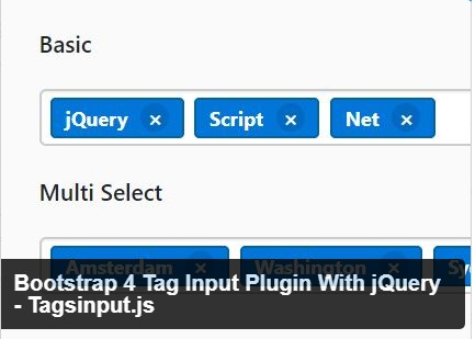 Ingang driehoek theorie Bootstrap 4 Tags Input - JQuery Plugin - Web Development
