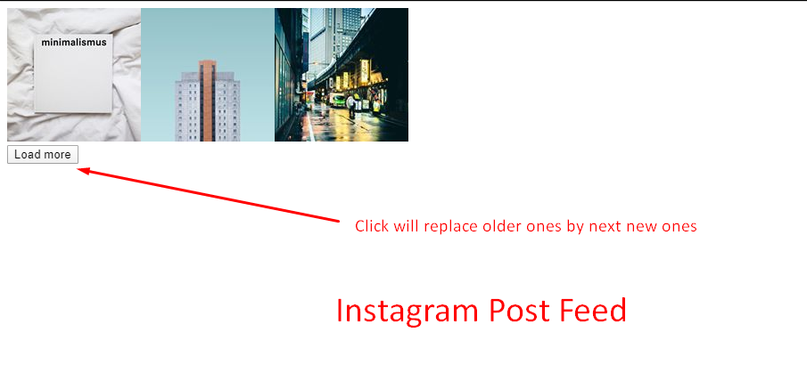 Instagram Feed with load more button using Instafeed.js