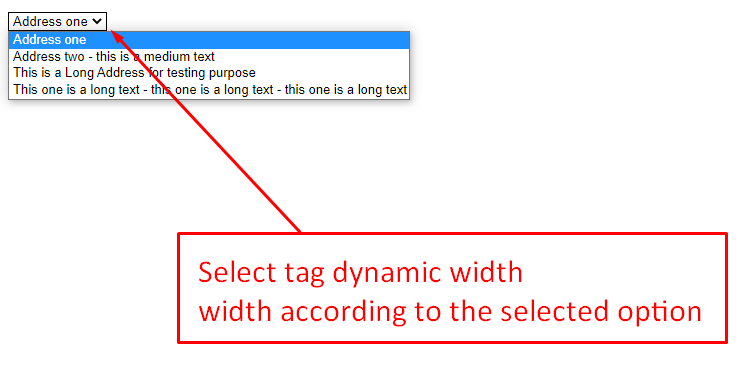 Make Select Width Equal To The Selected Option Web Development