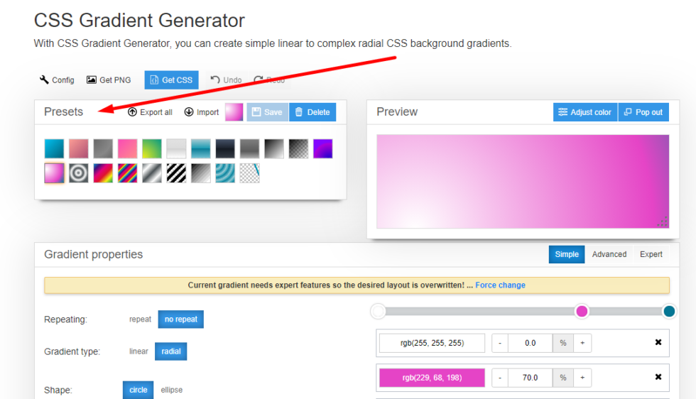 Ultimate CSS  Gradient Generator  Web Development